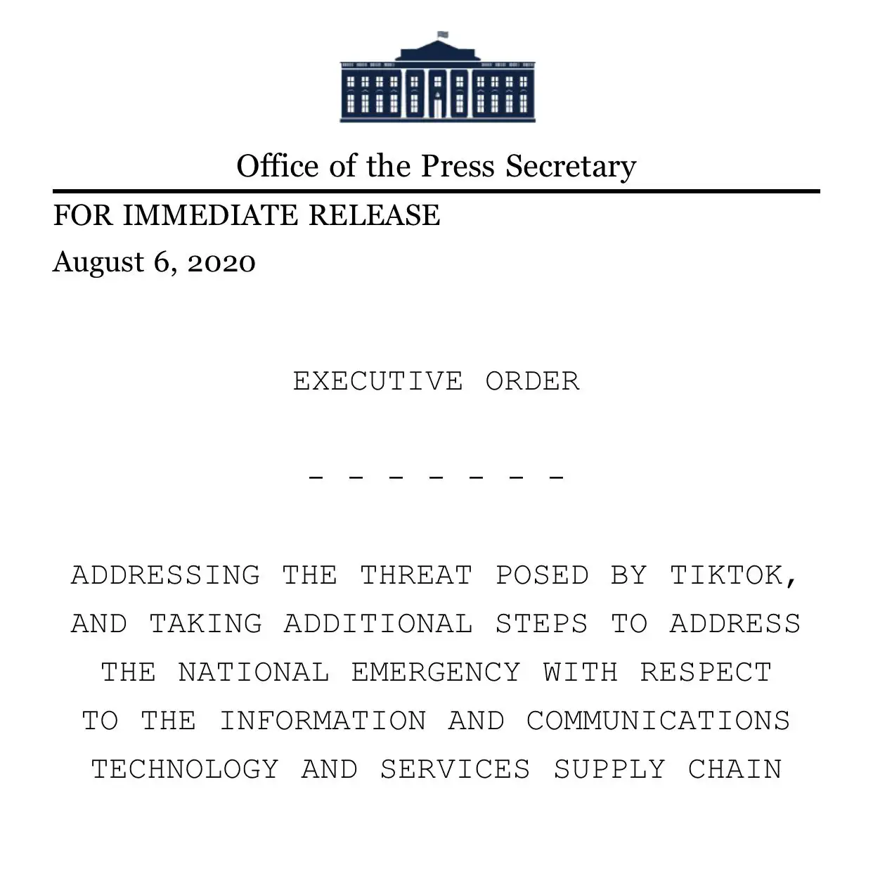 Executive Order Summary